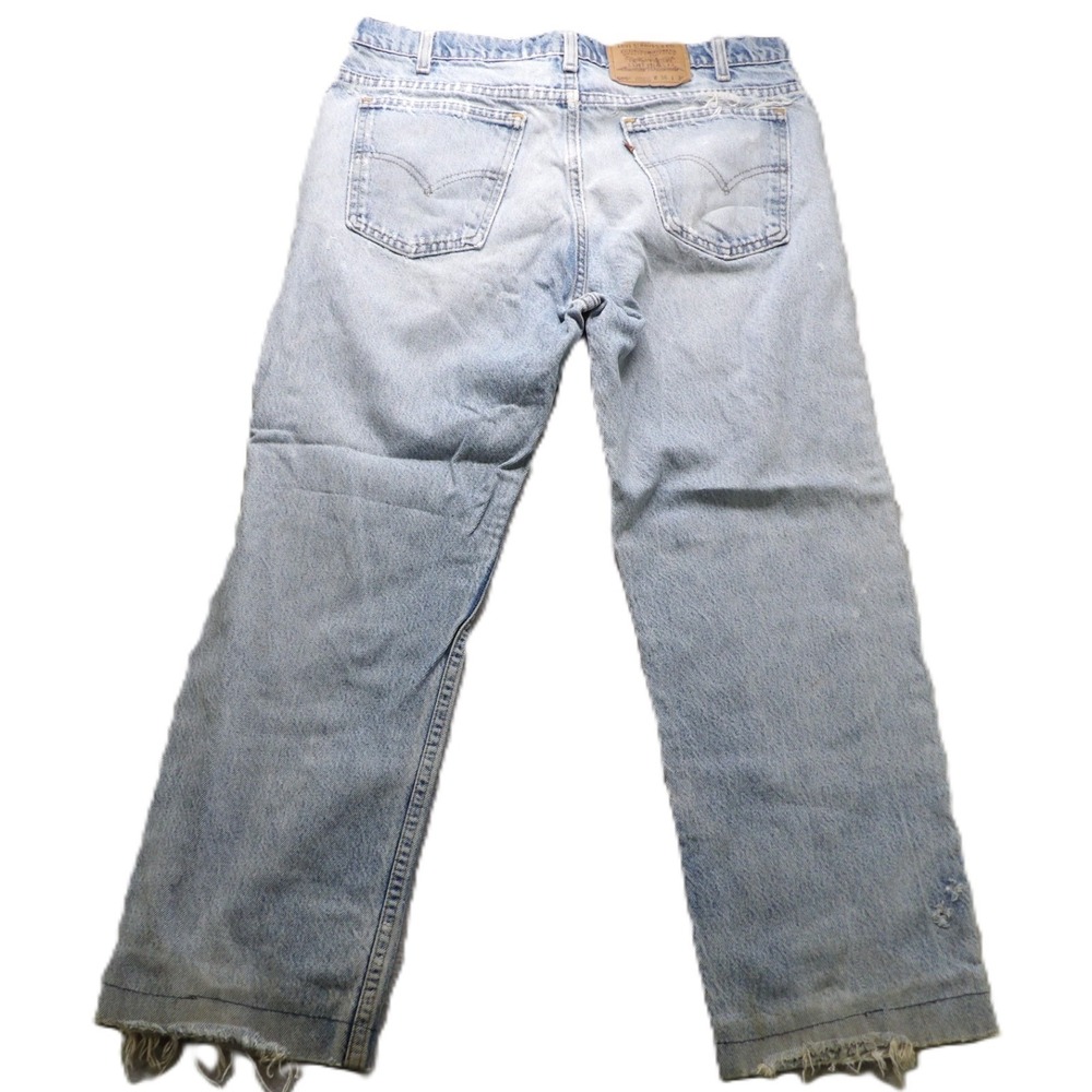 VTG 90s Levi's 505 Orange Tab Men W36 L30 USA Light Wash Distressed Jeans Grunge